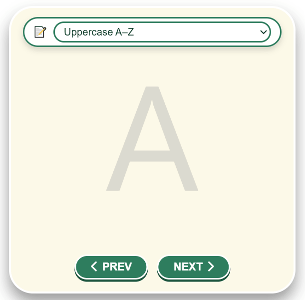 Draw Alphabet Game